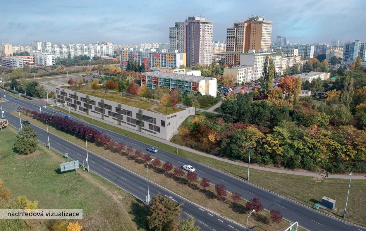 В пражском районе Опатов построят парковочный дом с «зеленой» крышей .